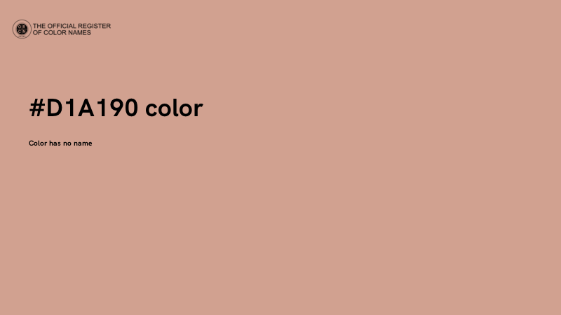 #D1A190 color image