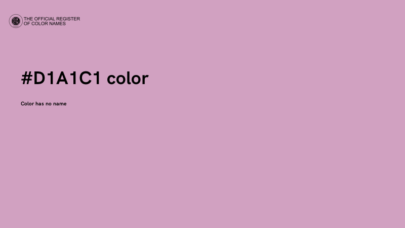 #D1A1C1 color image