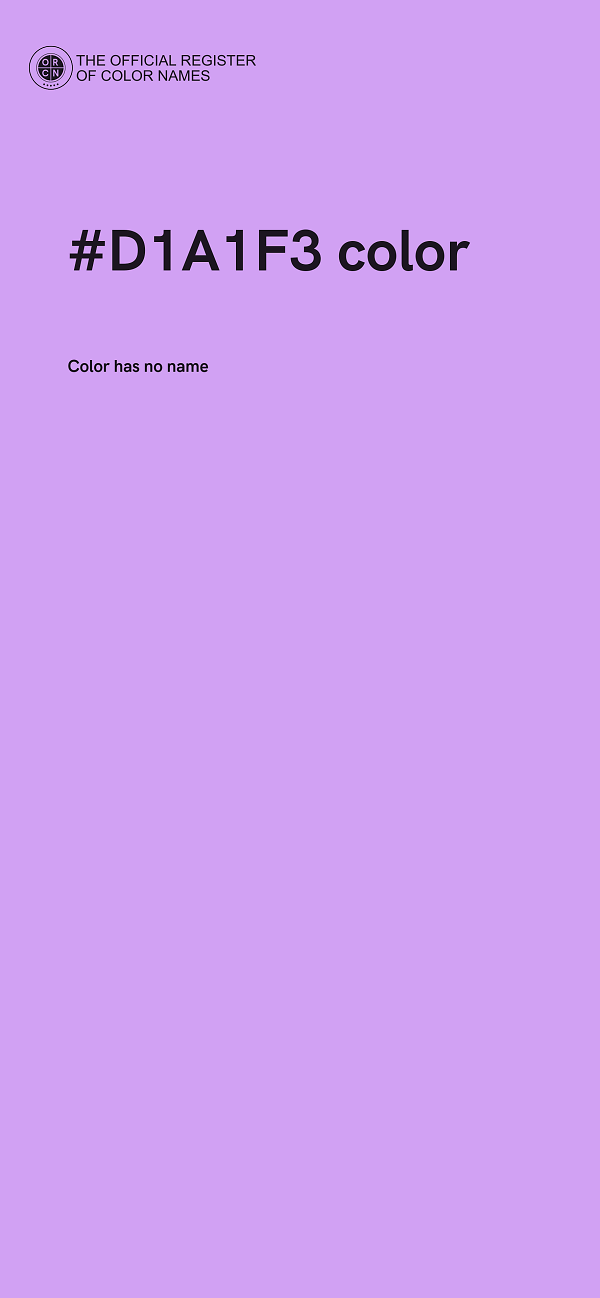 #D1A1F3 color image