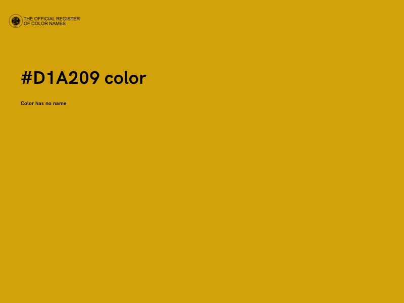 #D1A209 color image