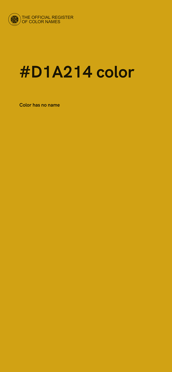 #D1A214 color image