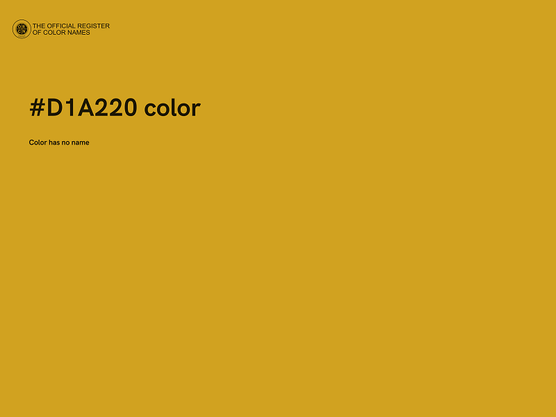 #D1A220 color image