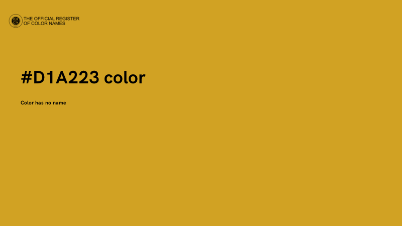 #D1A223 color image