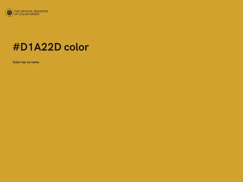 #D1A22D color image