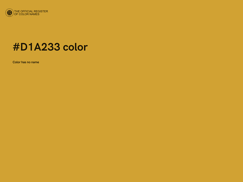 #D1A233 color image