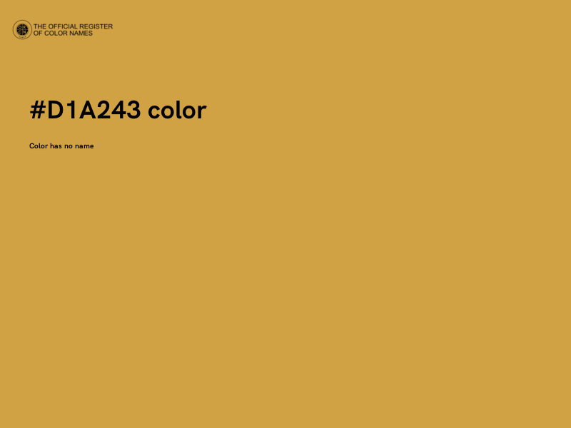 #D1A243 color image