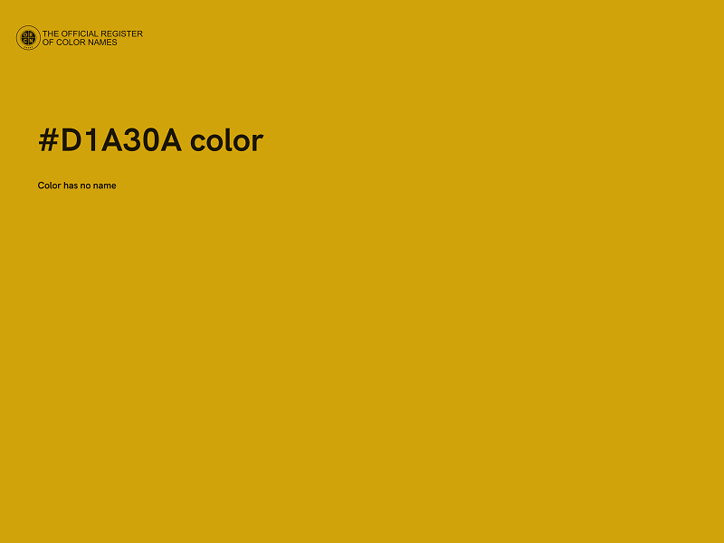#D1A30A color image