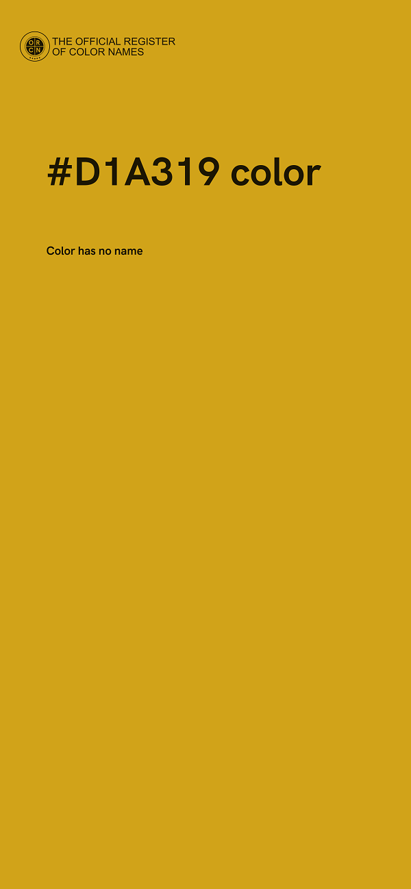 #D1A319 color image