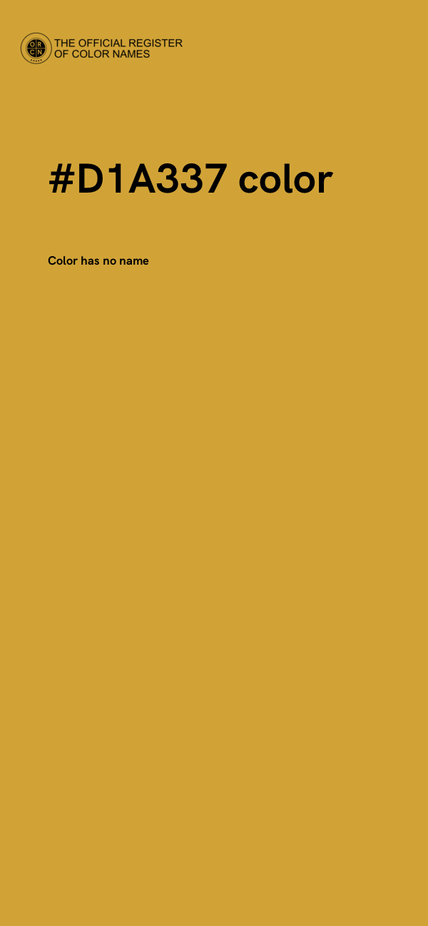 #D1A337 color image