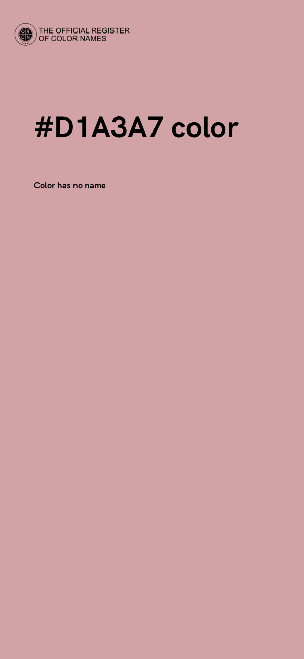 #D1A3A7 color image