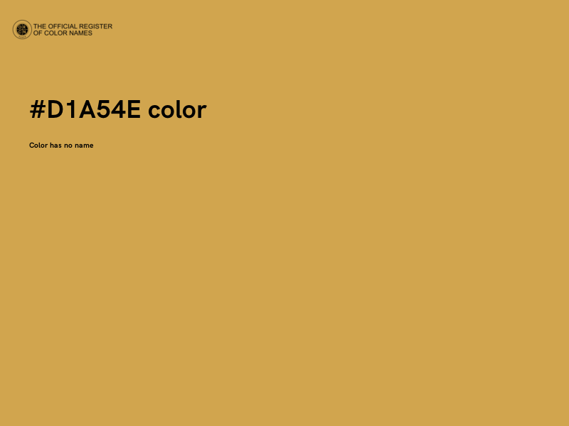 #D1A54E color image