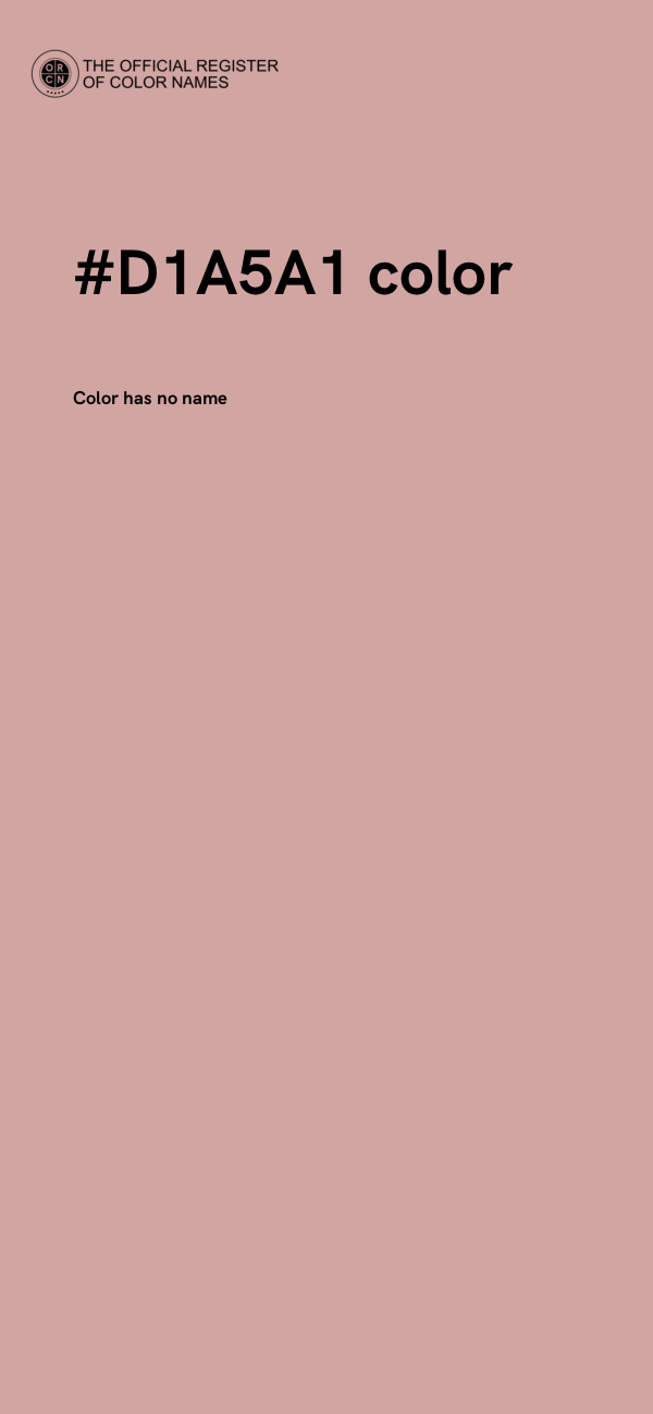 #D1A5A1 color image