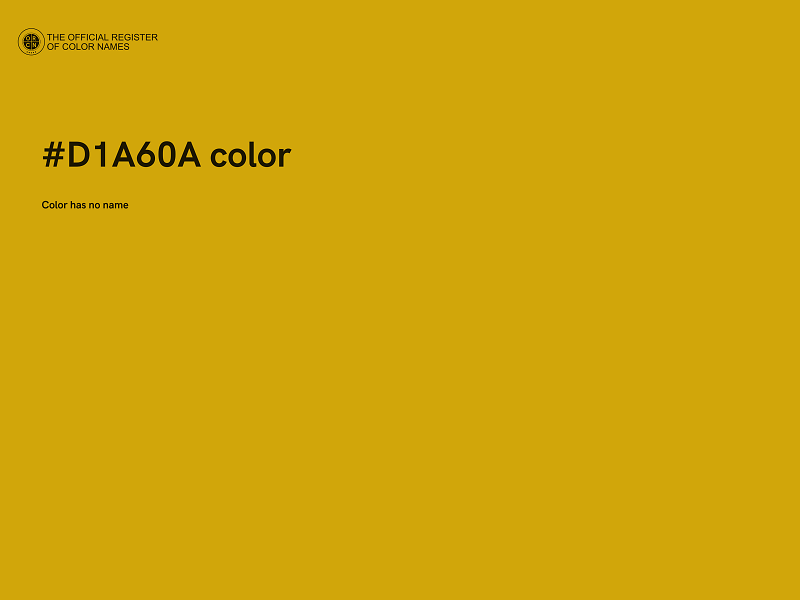 #D1A60A color image