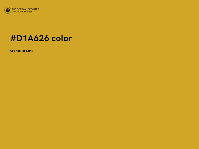 #D1A626 color image