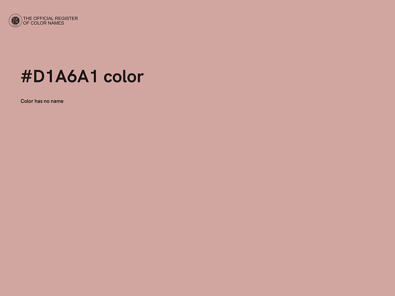 #D1A6A1 color image