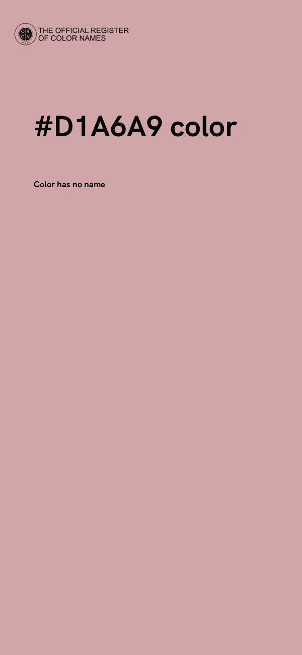 #D1A6A9 color image