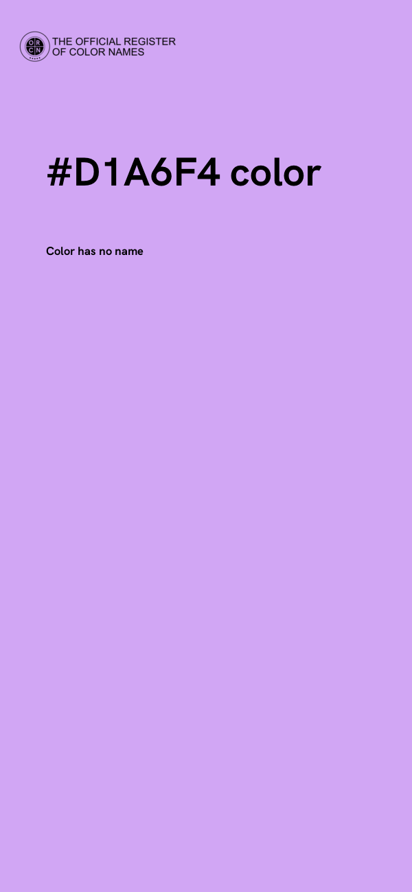 #D1A6F4 color image
