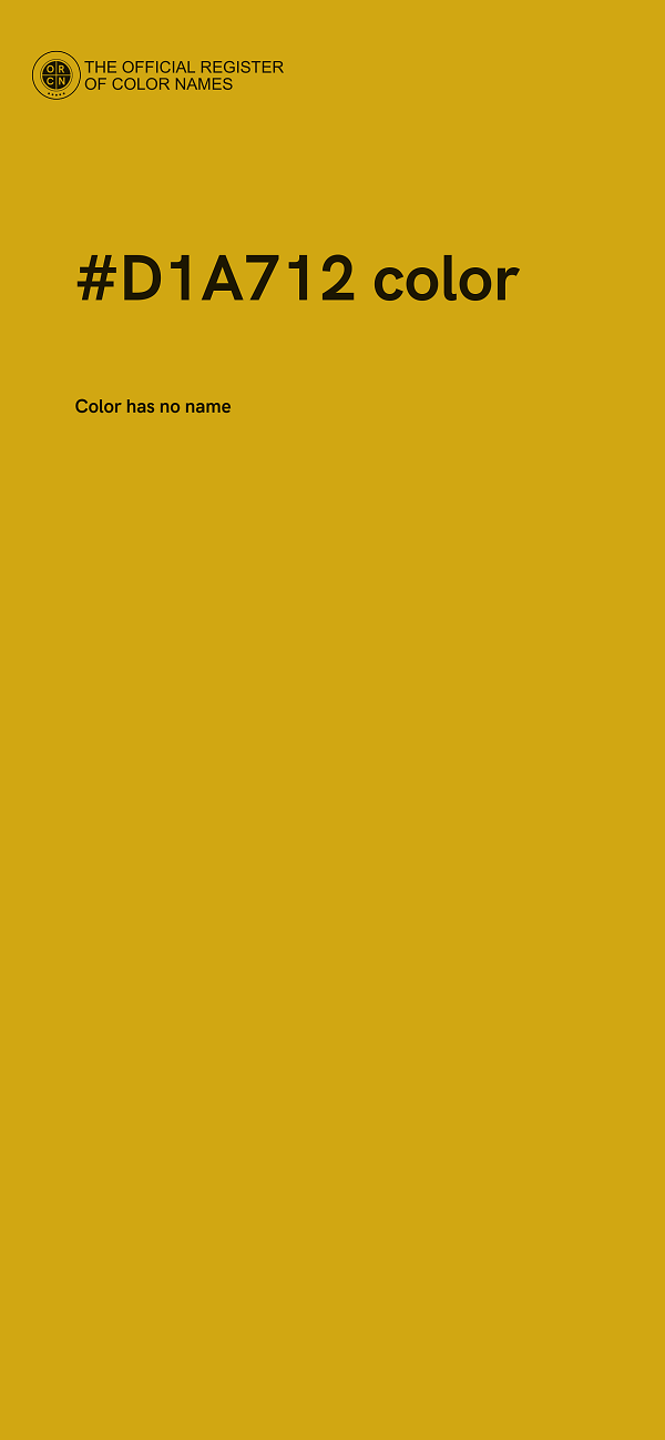 #D1A712 color image