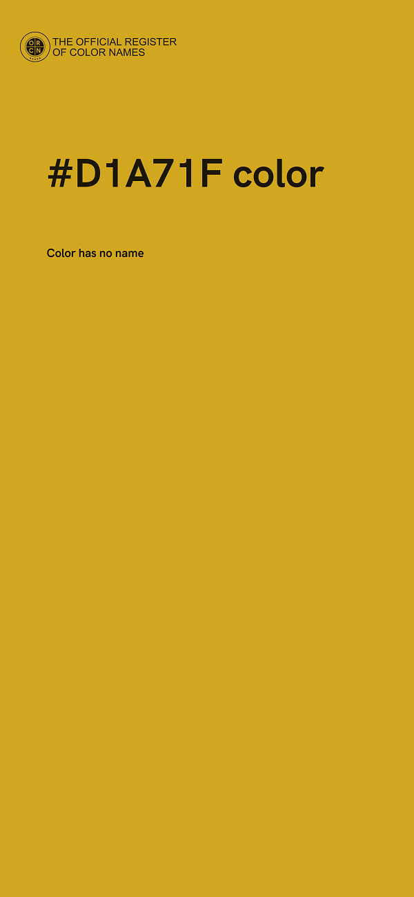 #D1A71F color image