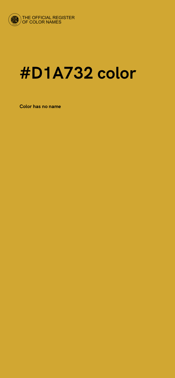 #D1A732 color image