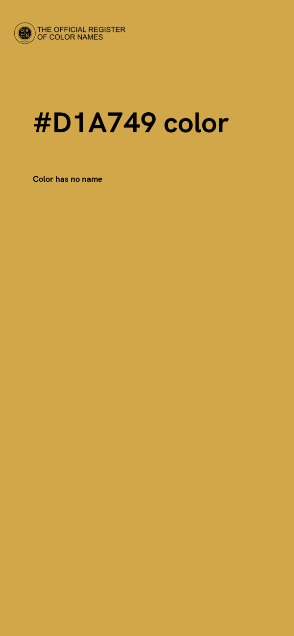 #D1A749 color image