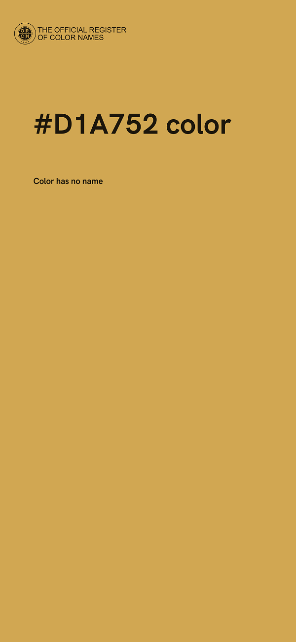 #D1A752 color image