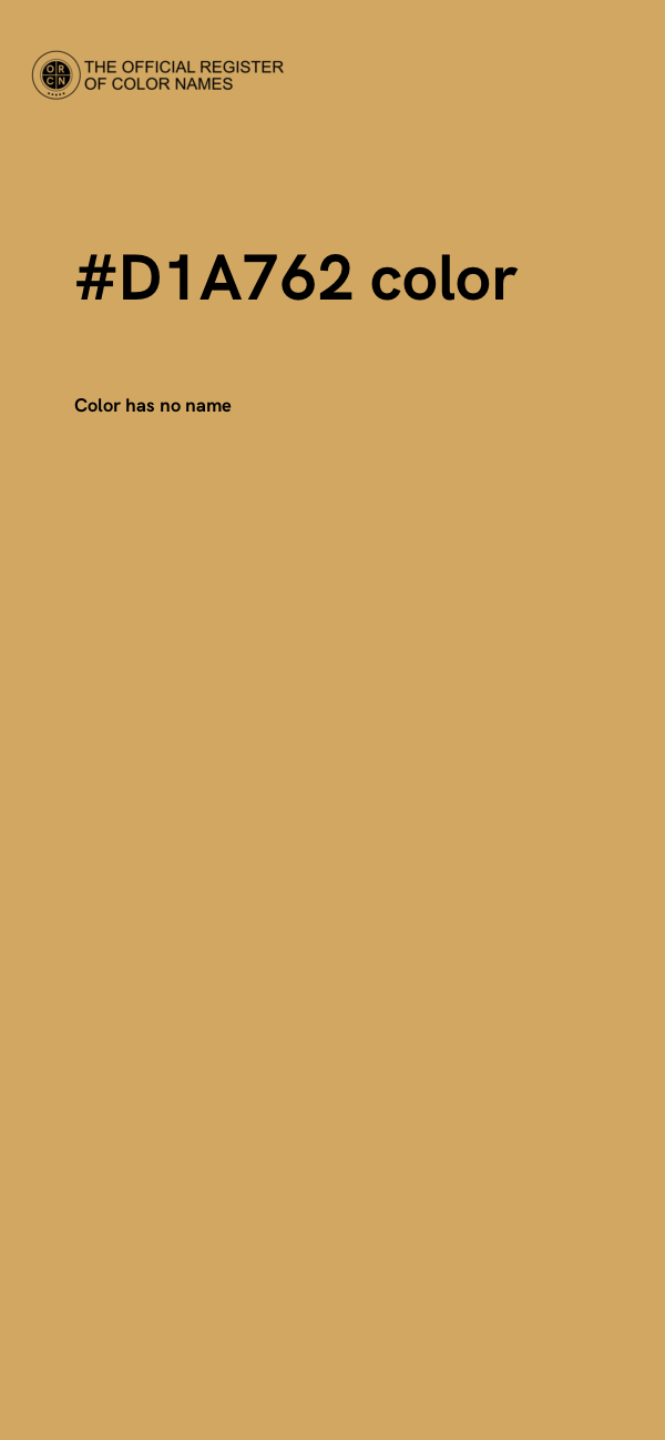 #D1A762 color image