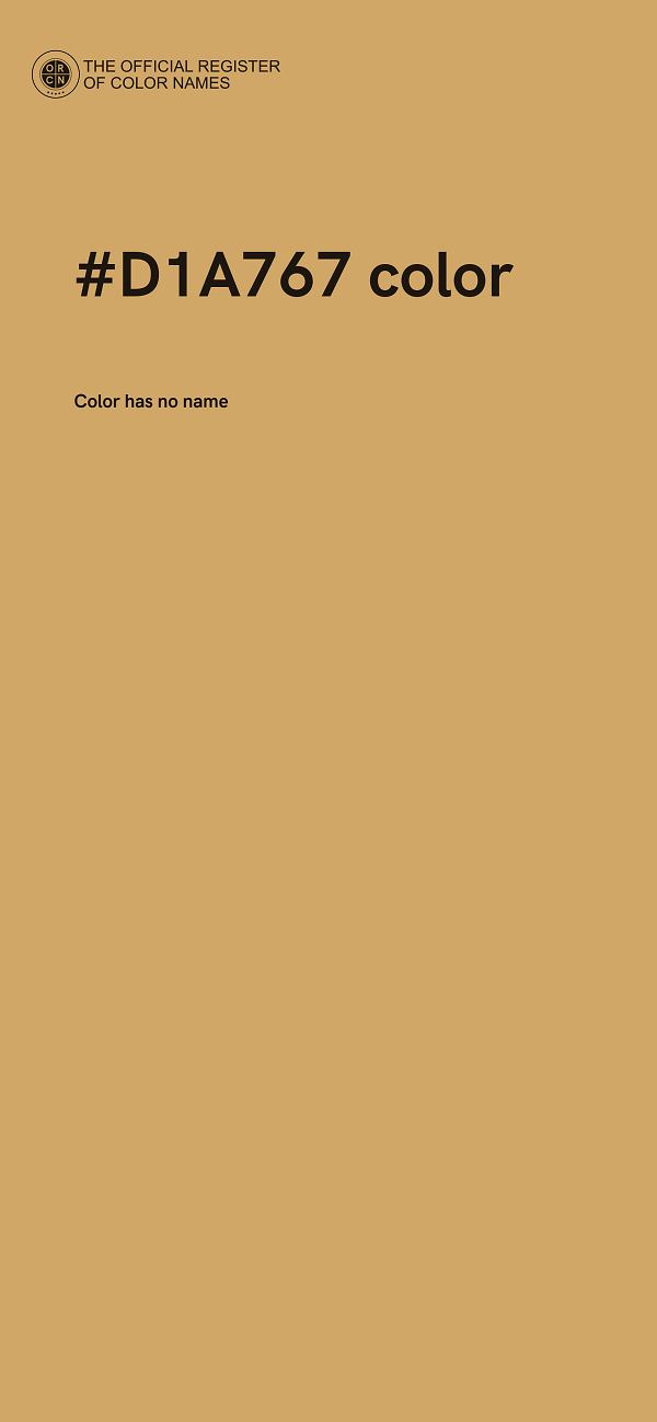 #D1A767 color image