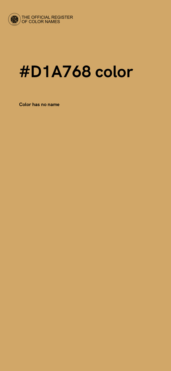 #D1A768 color image
