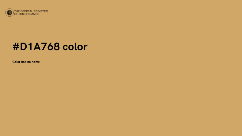 #D1A768 color image
