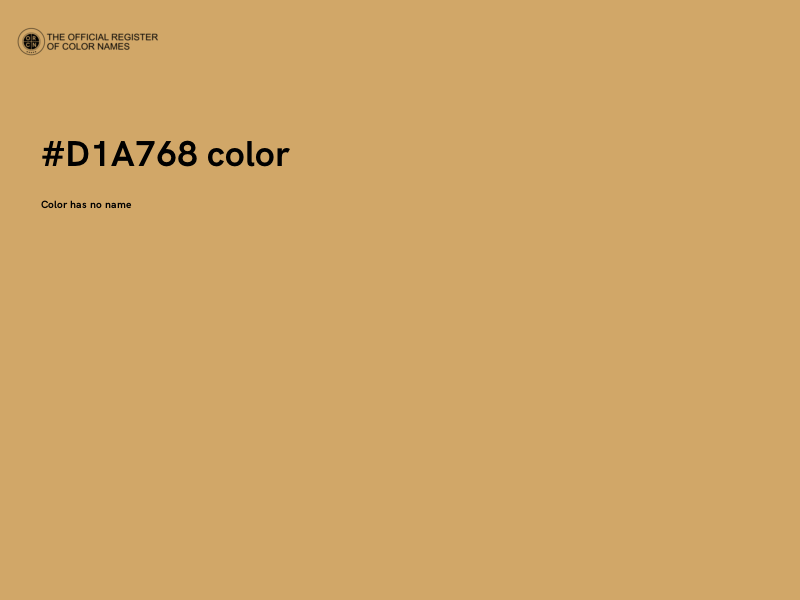 #D1A768 color image