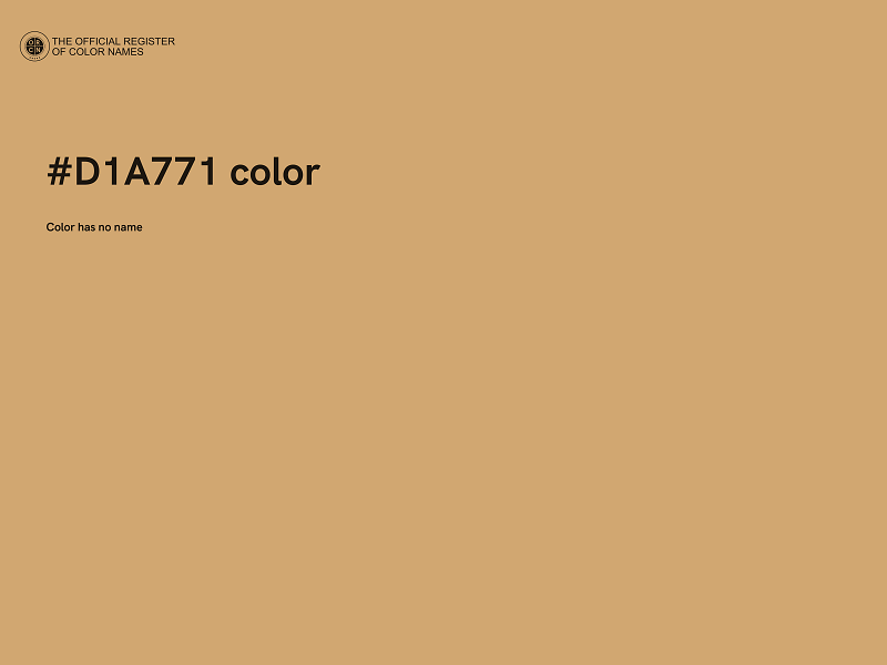 #D1A771 color image