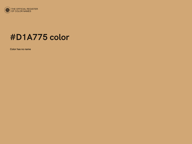 #D1A775 color image