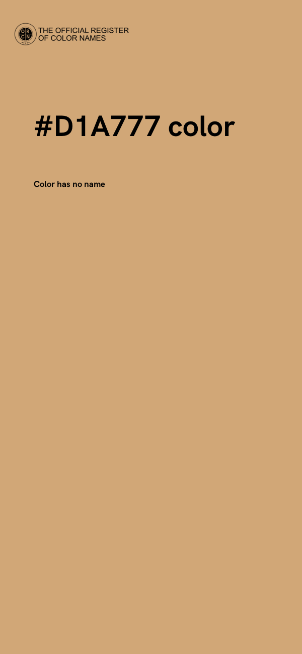 #D1A777 color image