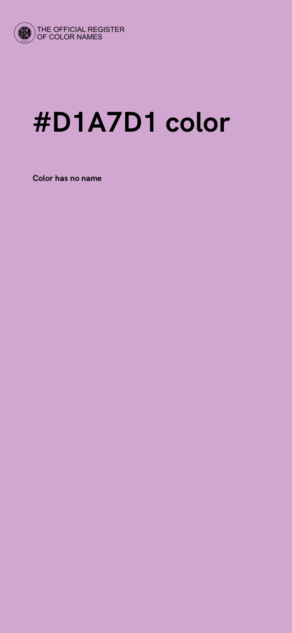 #D1A7D1 color image