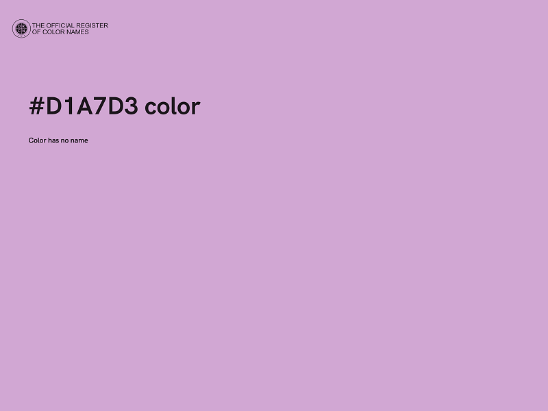 #D1A7D3 color image