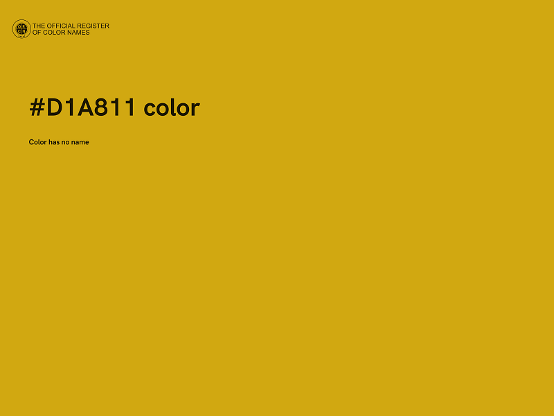 #D1A811 color image