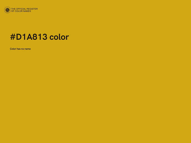 #D1A813 color image