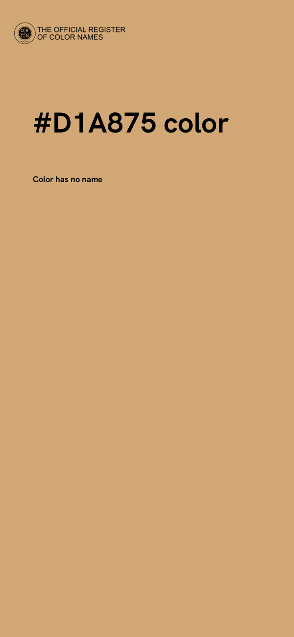 #D1A875 color image