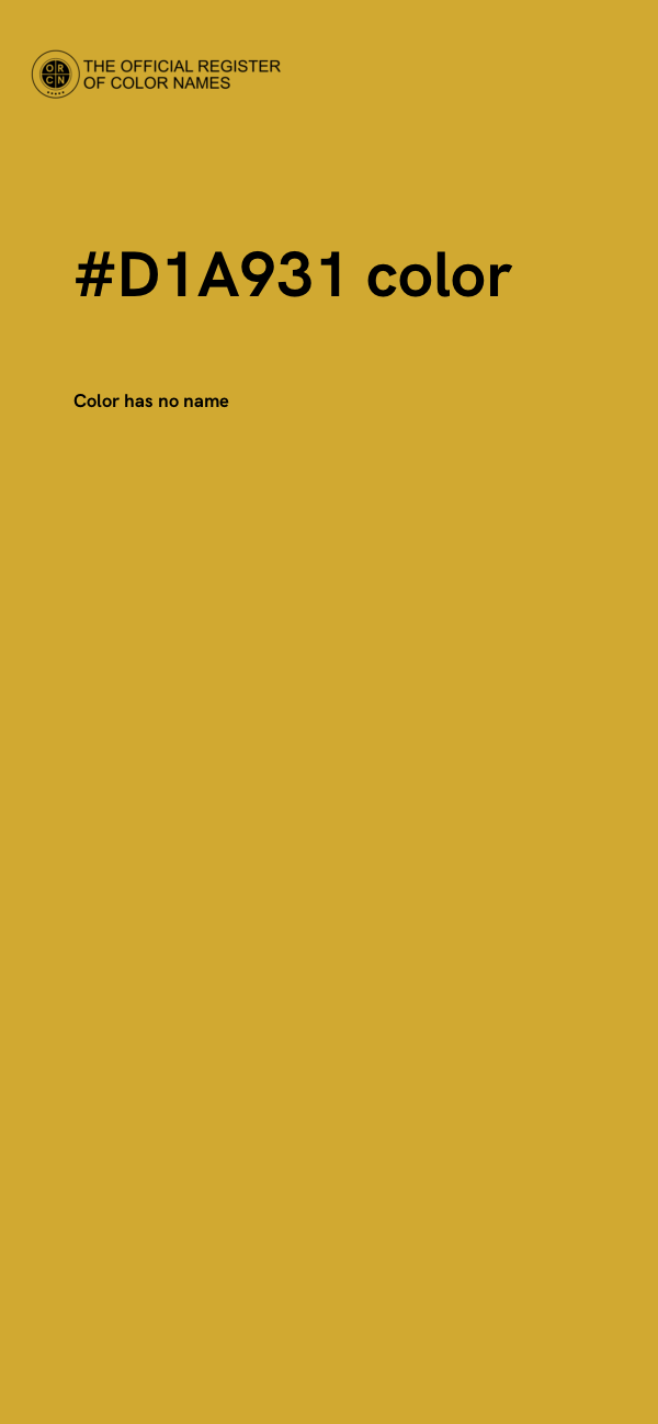 #D1A931 color image