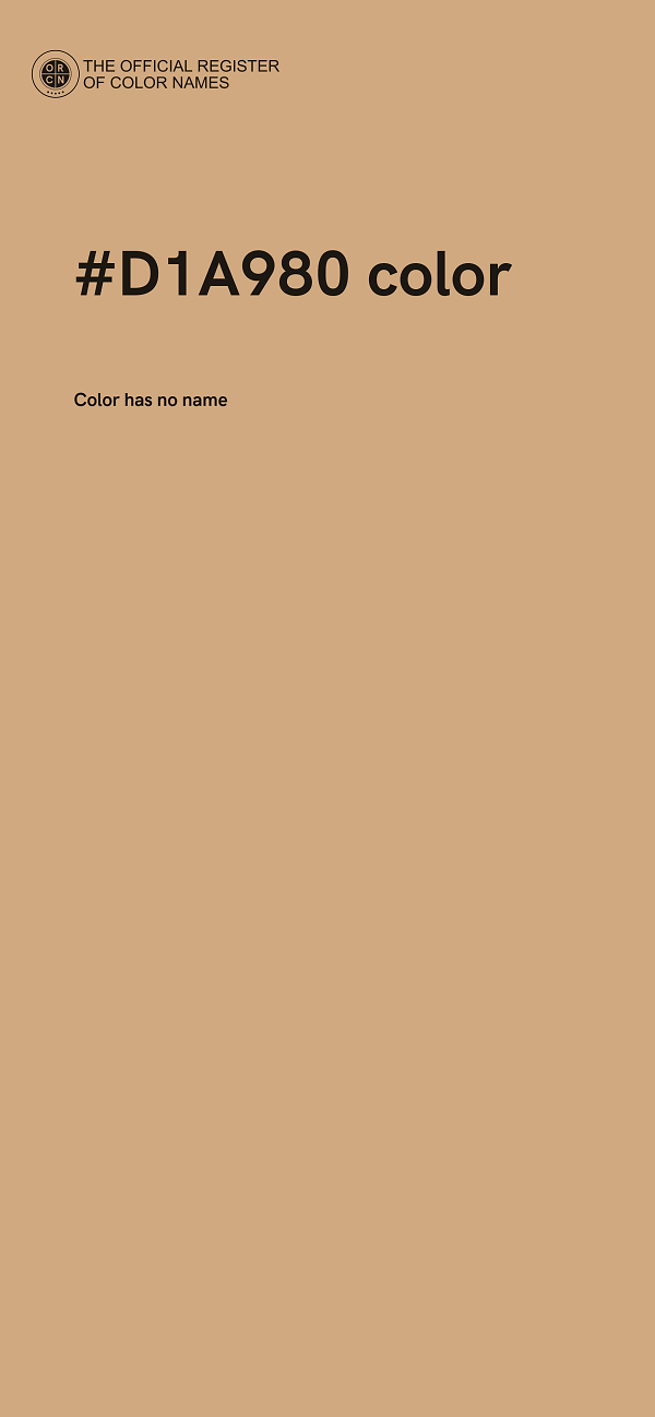 #D1A980 color image