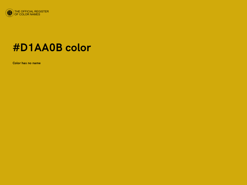 #D1AA0B color image