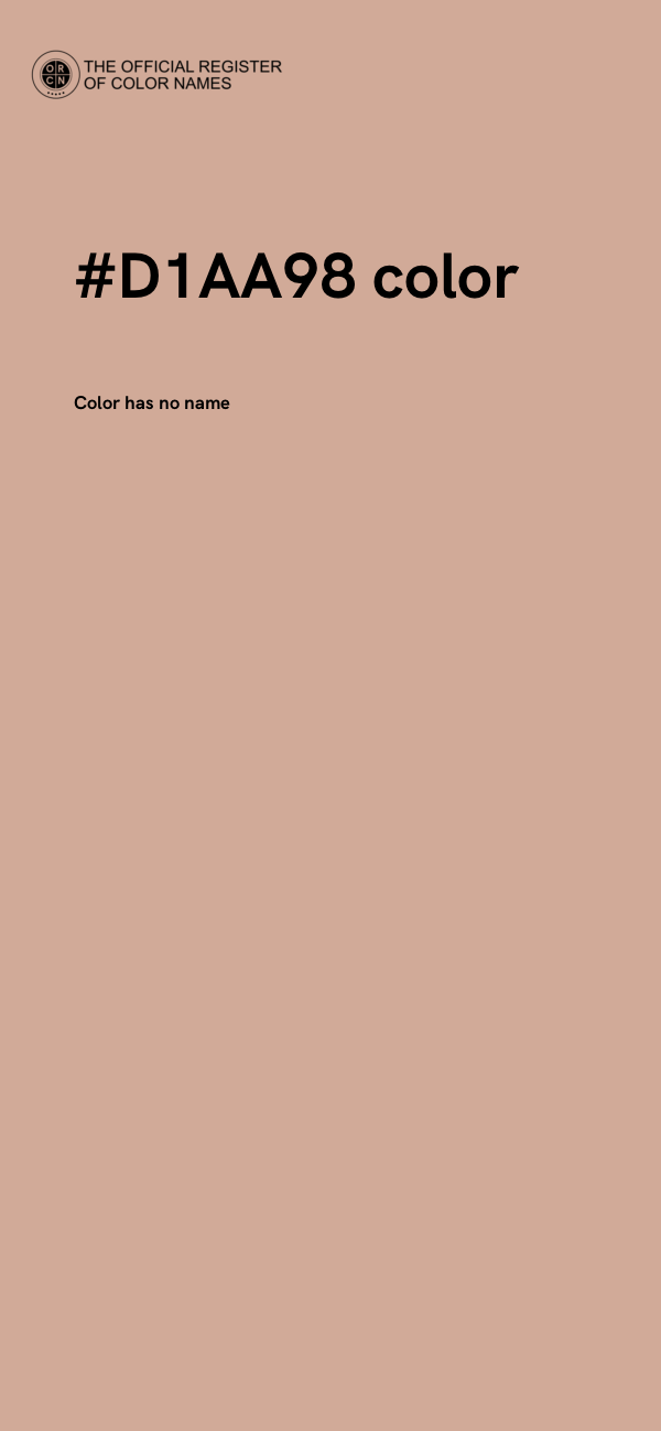 #D1AA98 color image