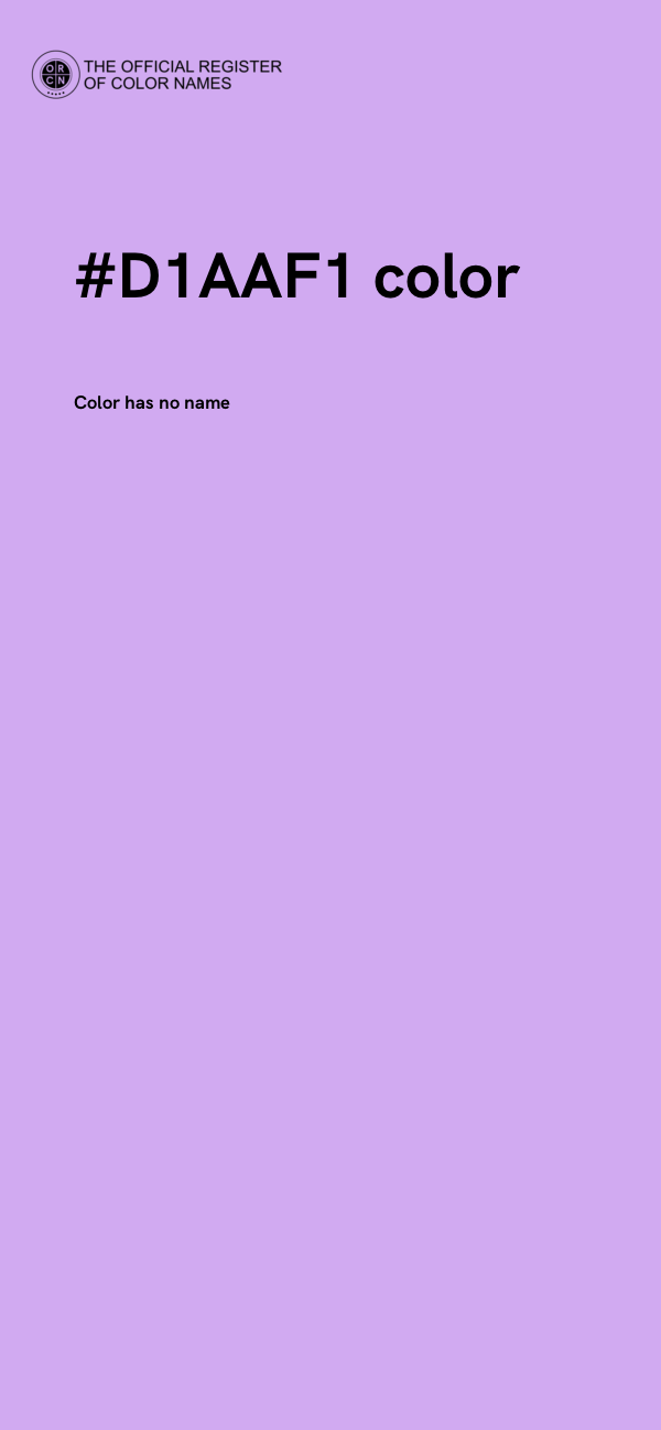 #D1AAF1 color image