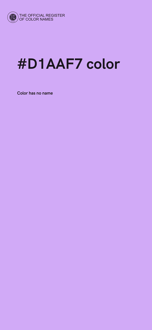 #D1AAF7 color image