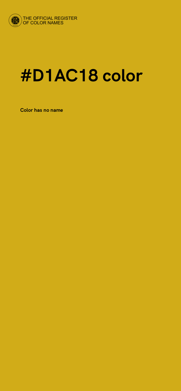 #D1AC18 color image