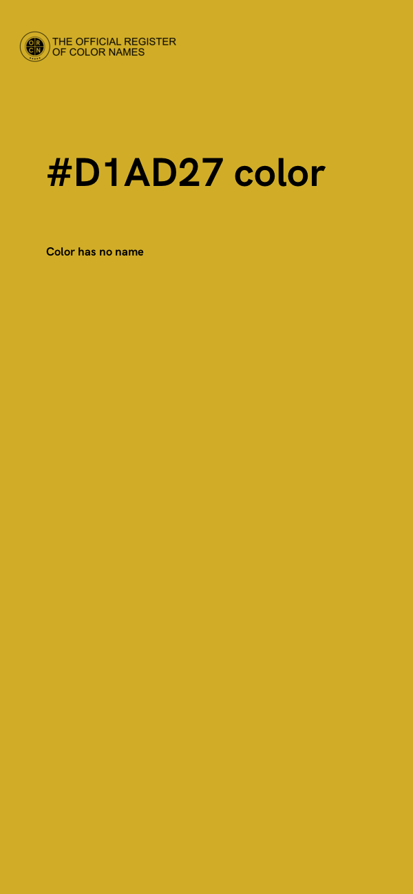 #D1AD27 color image