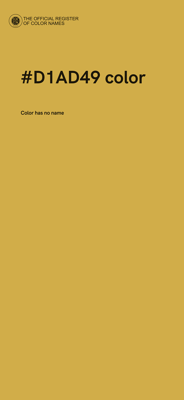 #D1AD49 color image