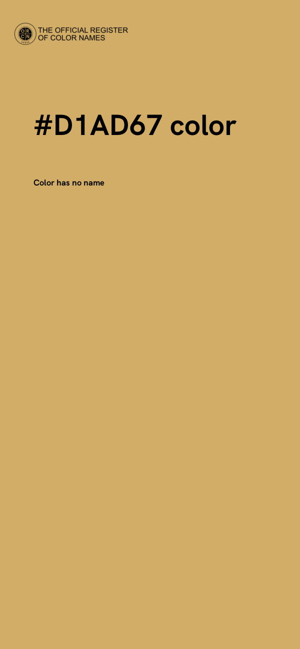 #D1AD67 color image