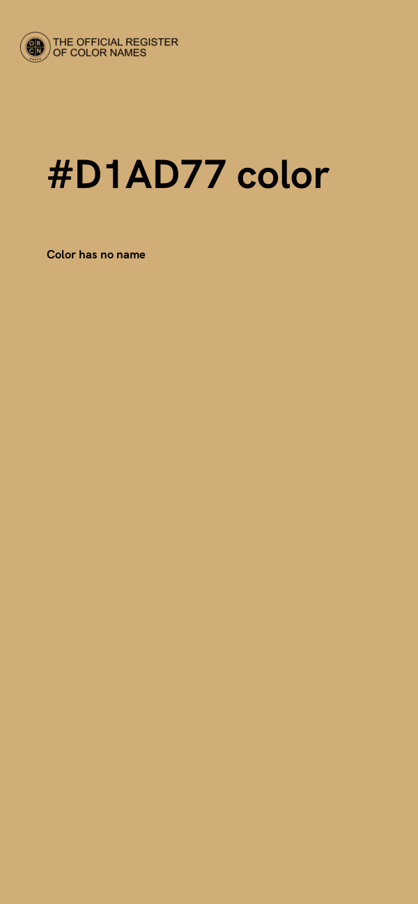 #D1AD77 color image